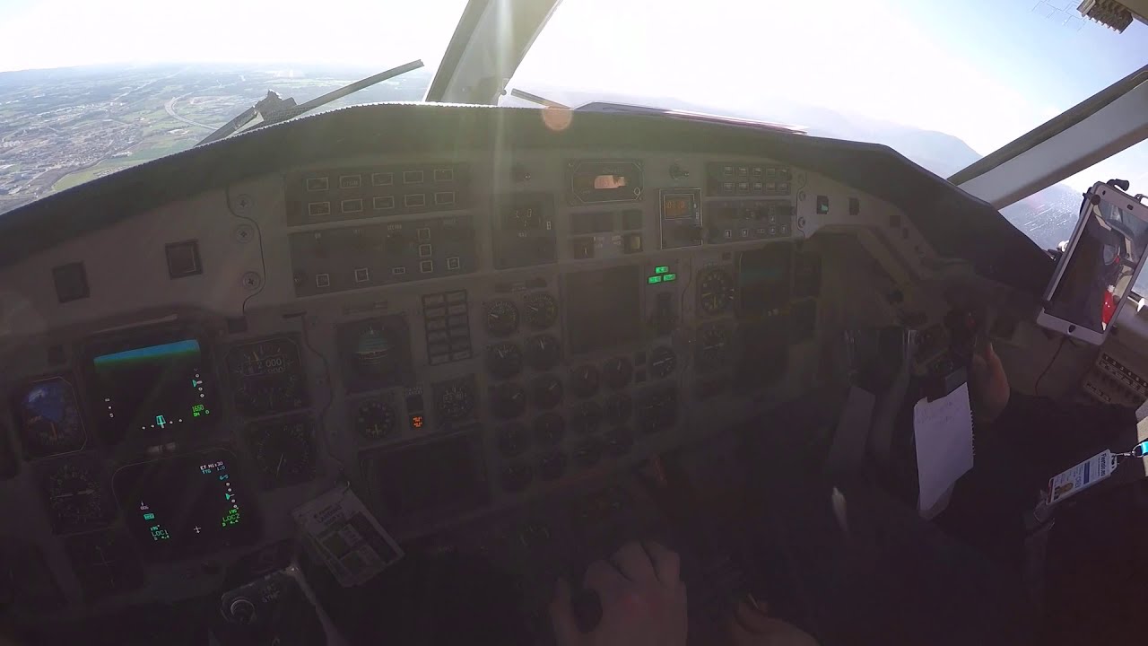 SAAB 340 Freighter Landing in Girona SPAIN