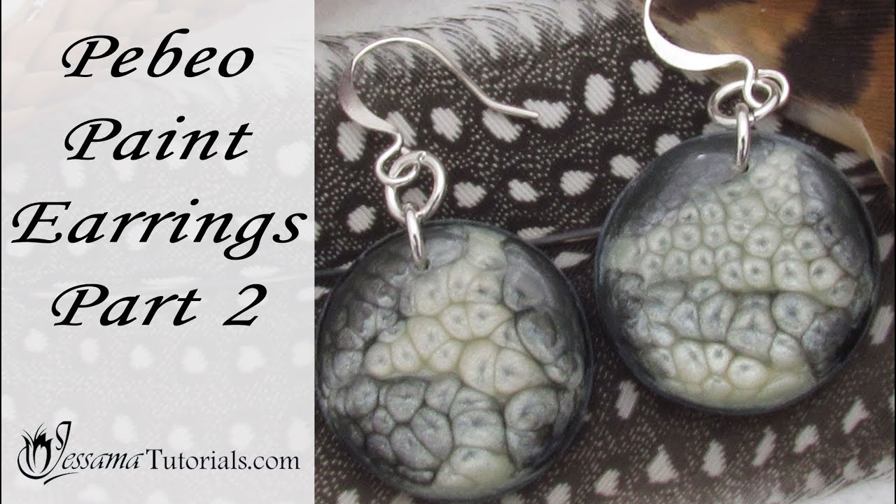Polymer Clay Project: Pebeo Paint Earring Tutorial Part 2