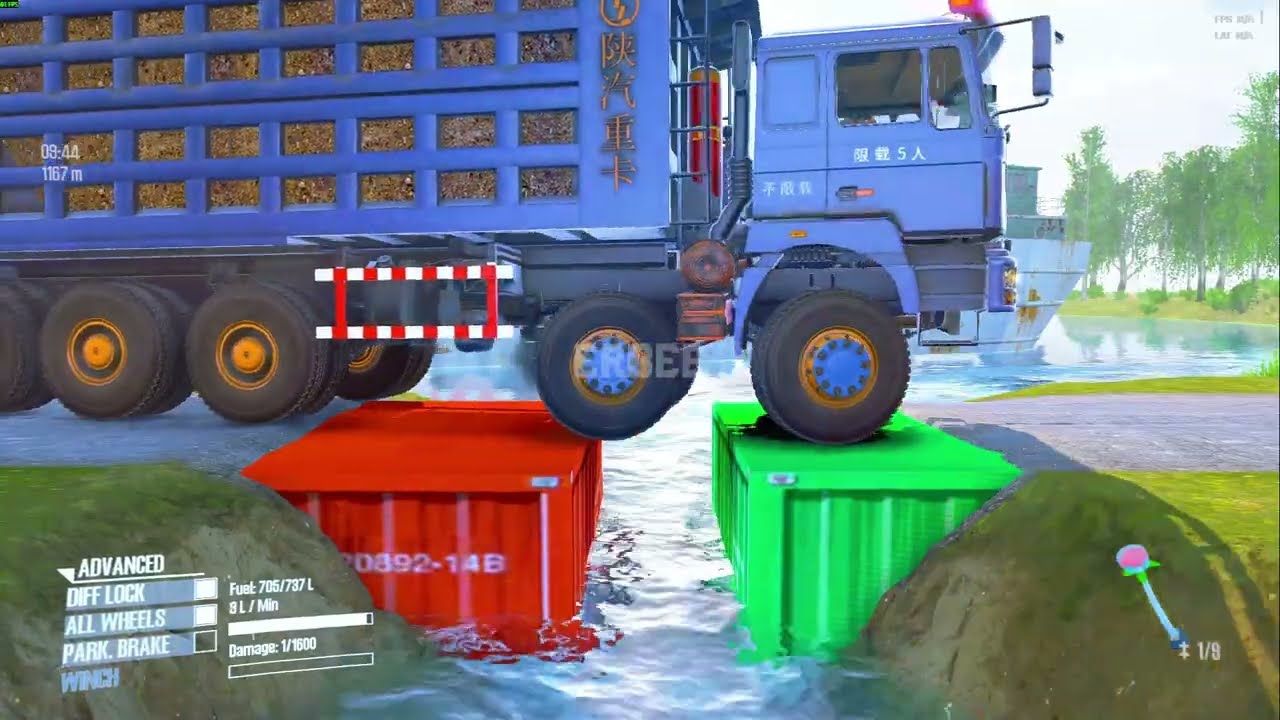 Truck vs Speedbumps Game daily 24 | Mudrunner