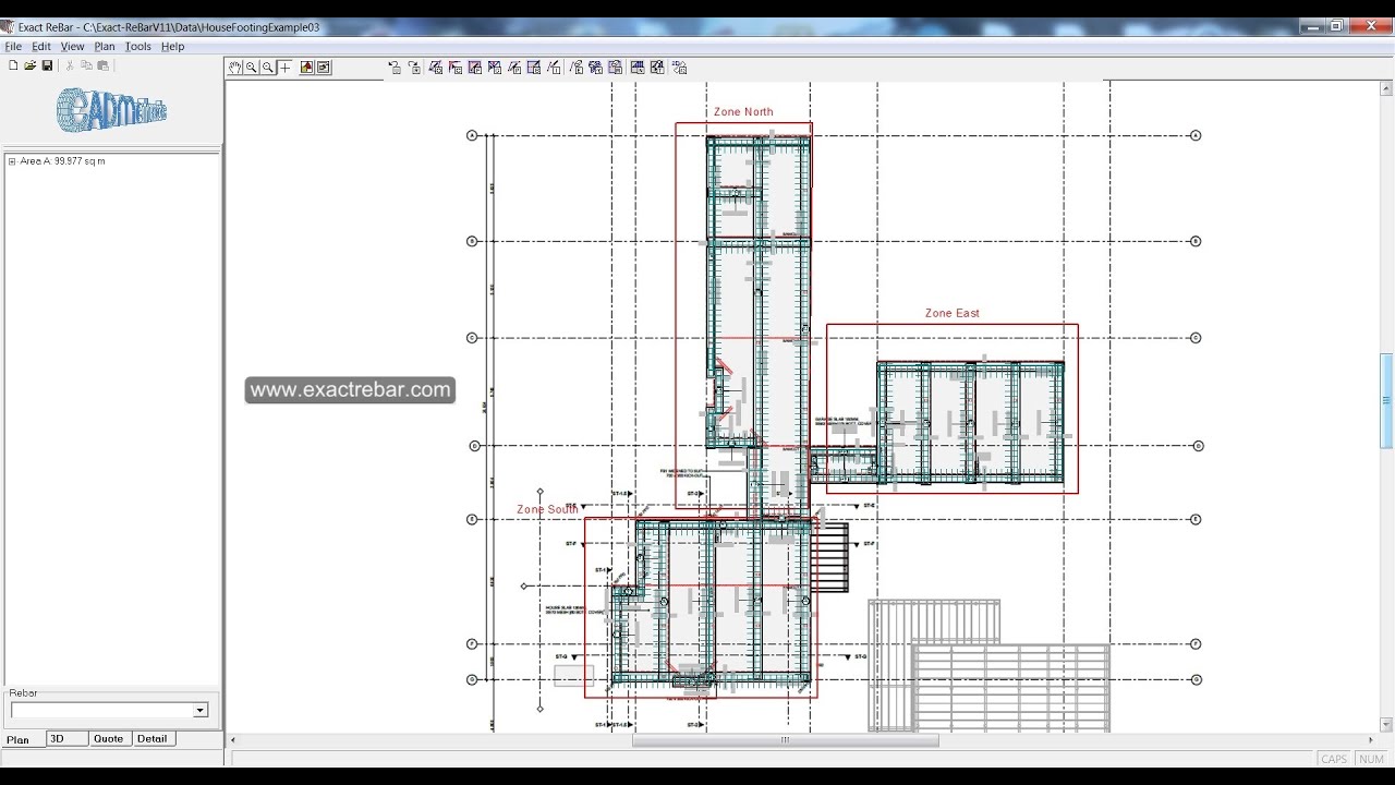 Exact Rebar - The Best Rebar Detailing Software for Creating Zones