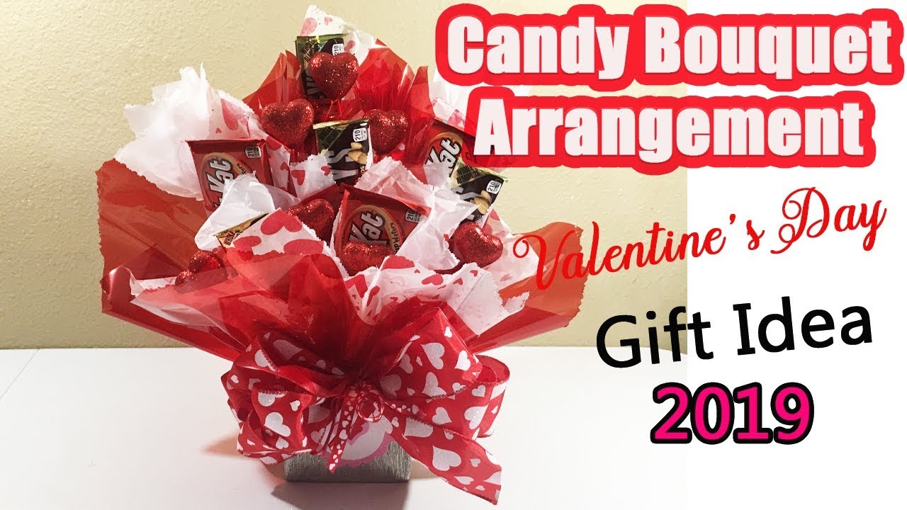 How To Make Vanlentine Candy Bouquet Arrangement | EASY DIY | GIFT IDEAS