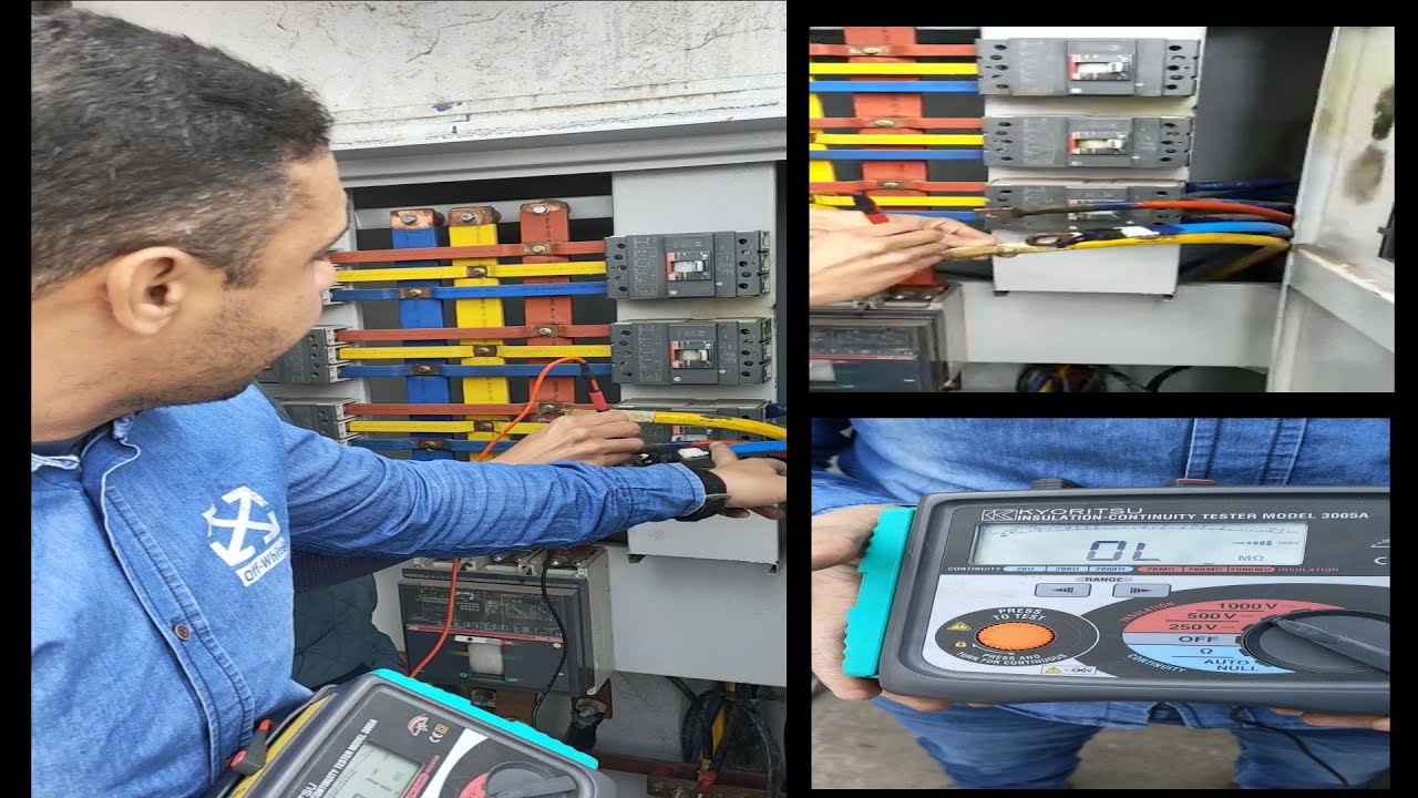 insulation resistance measuring for cablesقياس مقاومة العزل للكابلات باستخدام الميجر