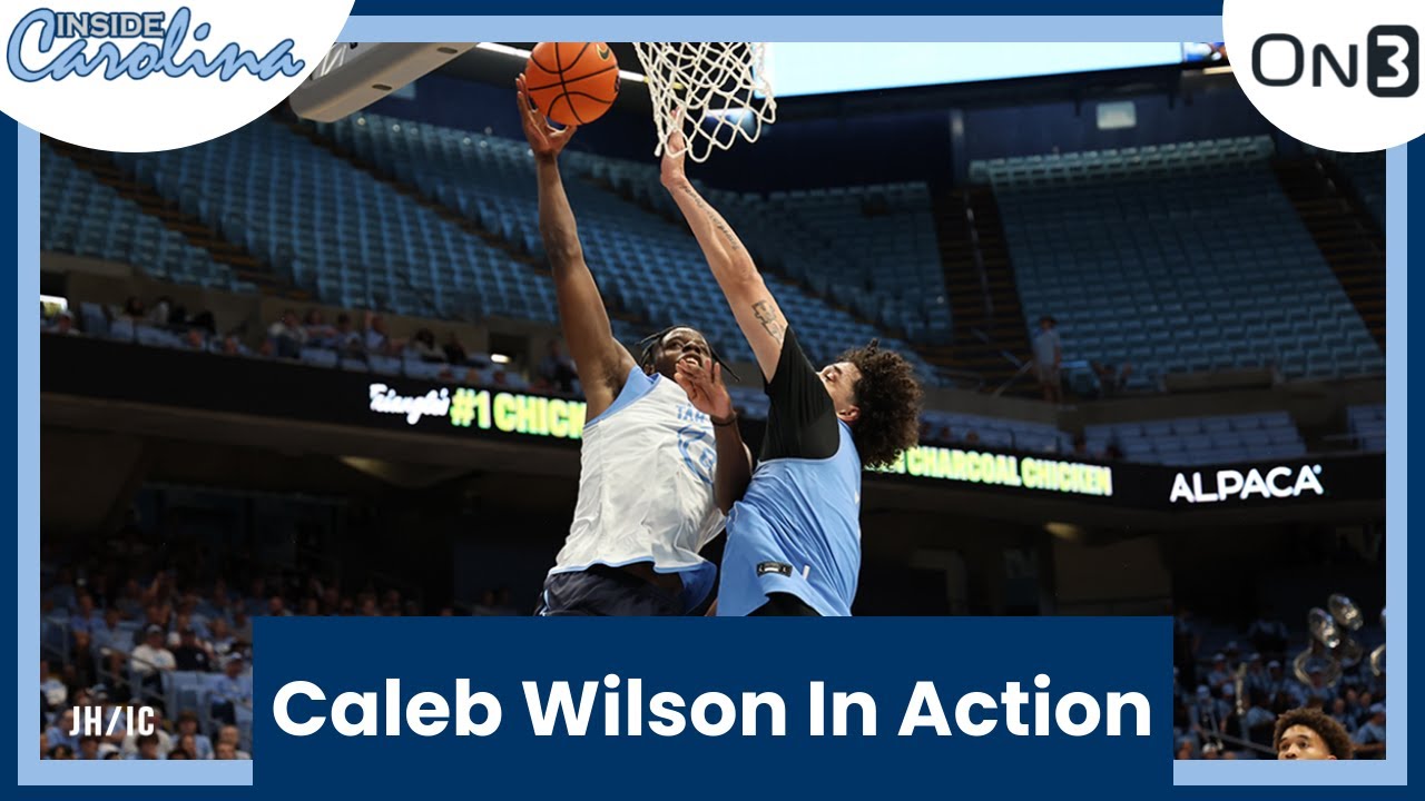 Caleb Wilson In Action at UNC Basketball Blue White Scrimmage | Inside Carolina Video