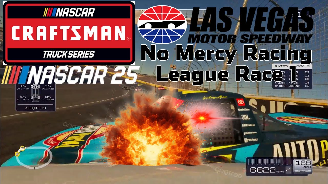 No Mercy NASCAR 25 league race 1