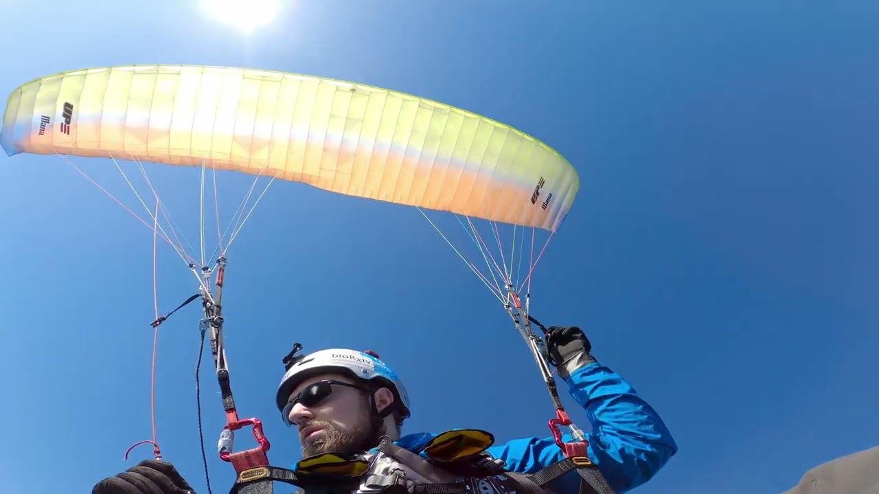 Entering my first deep spiral on Up Mana 25 paraglider Ol&uuml;deniz