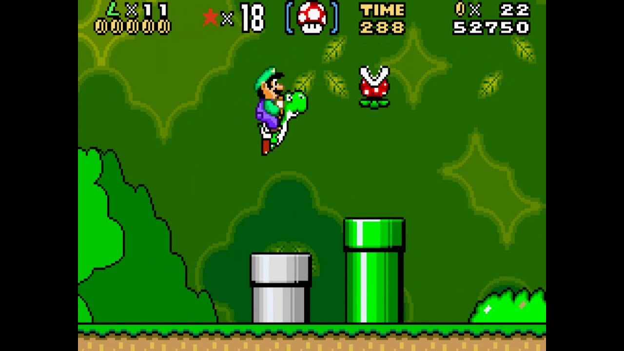 Super Mario Advance 2 Super Mario All stars Luigi showcase + SNES Colors