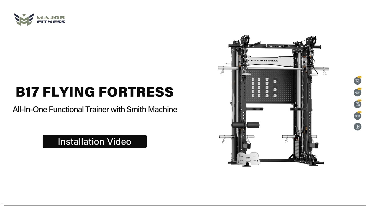 Installation Video of MAJOR FITNESS Heritage Series B17 All-In-One Functional Trainer