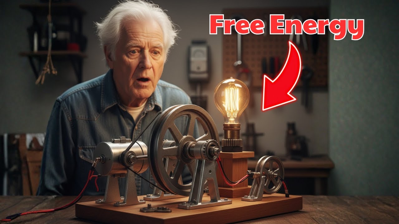 Free Energy Generator from Scrap Parts! DIY Power System Build