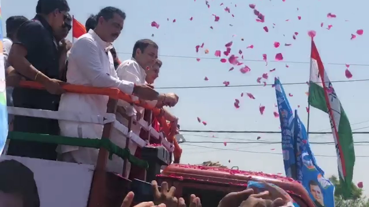 Lok Sabha polls: Rahul Gandhi holds road show in Amethi, files nomination