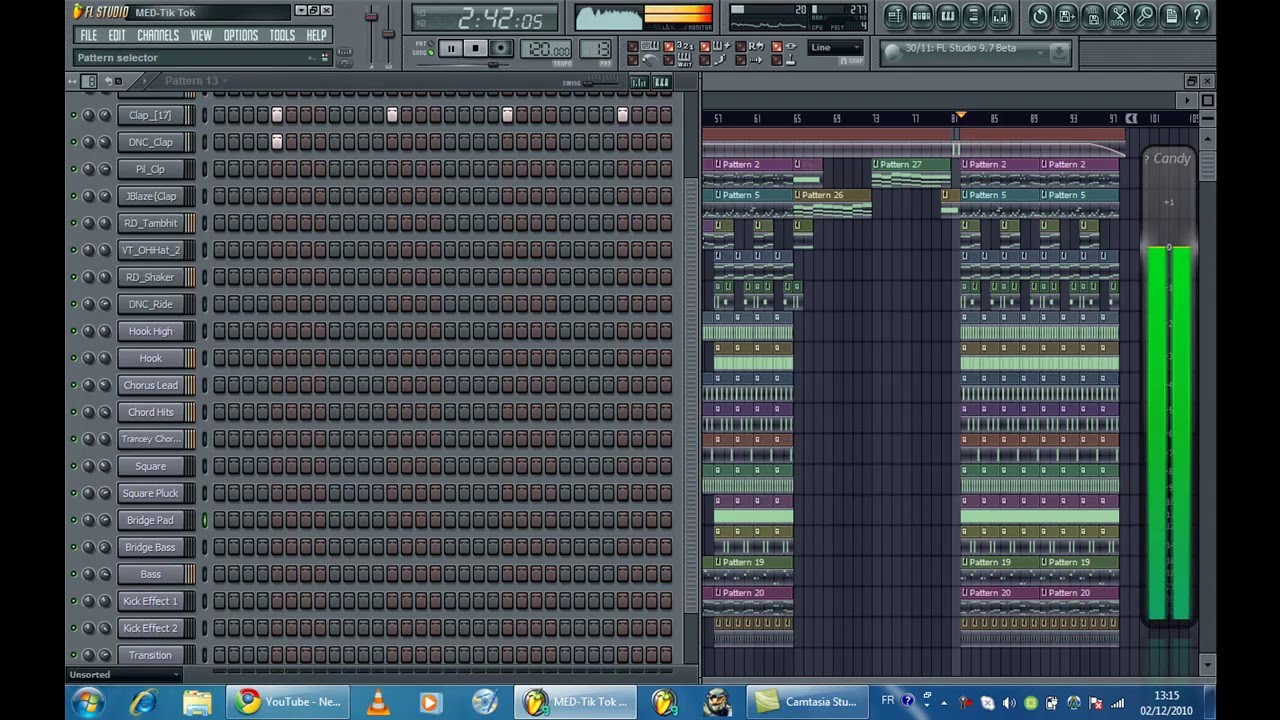 Kesha-Tik tok intrumental remake on FL Studio9 +FLP