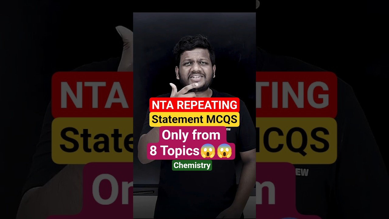 8 Topics😱= NEET CHEMISTRY REPEATED MCQs RENEET 2026 By NST Dr Sudharshan