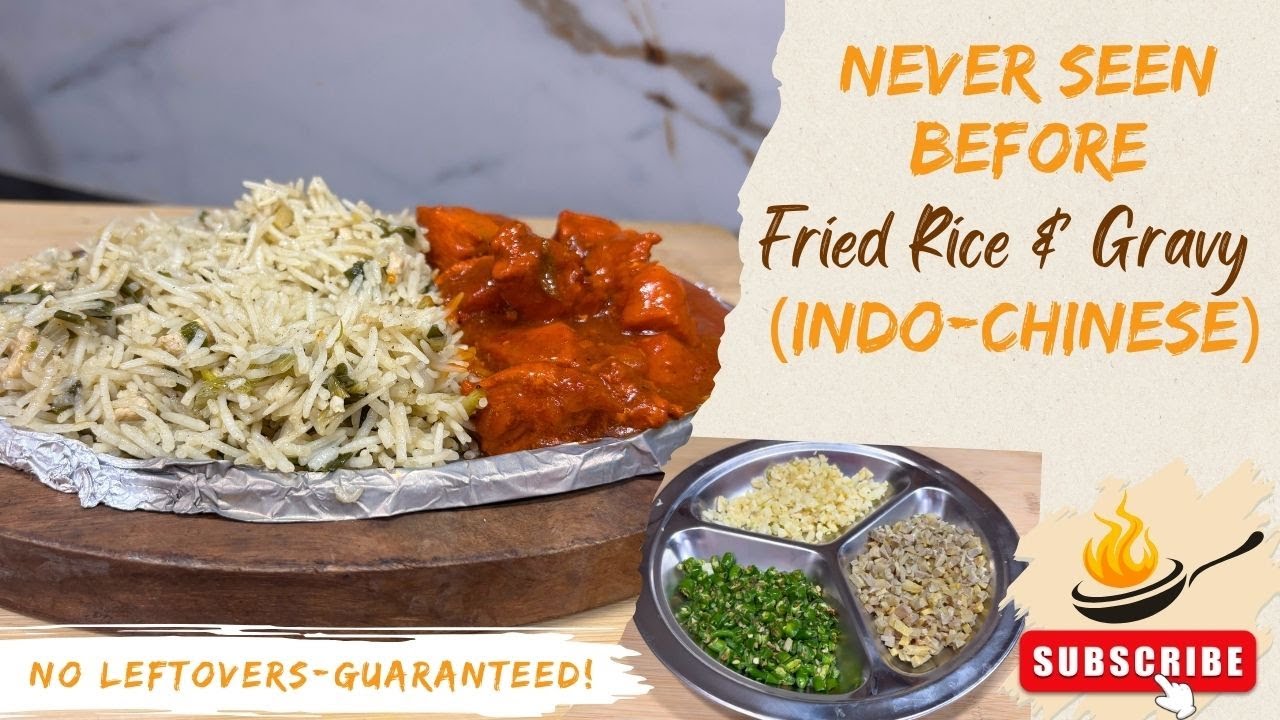 100% Bomb Chicken Fried Rice With Gravy Recipe! Indo-Chinese Fried Rice & Gravy With A Desi Twist
