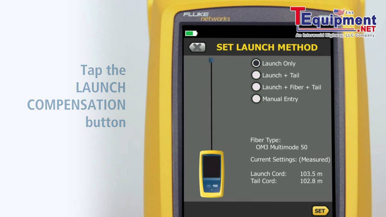 Fluke Networks OptiFiber Pro OTDR: Launch and Tail Cord Compensation