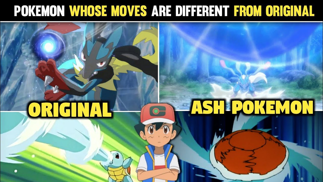 Top 10 Pokemon Whose Moves are Different From Original | Special Moves of ash Pokemon | Hindi |