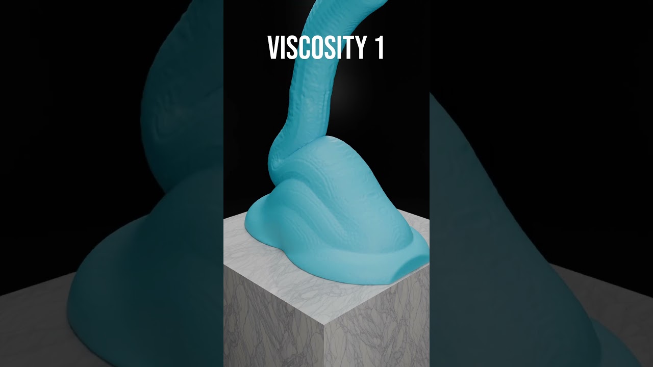 Viscosity in Action 🧪 | Satisfying Fluid Simulation #Shorts #satisfyingvideo #blender #3d #3dart