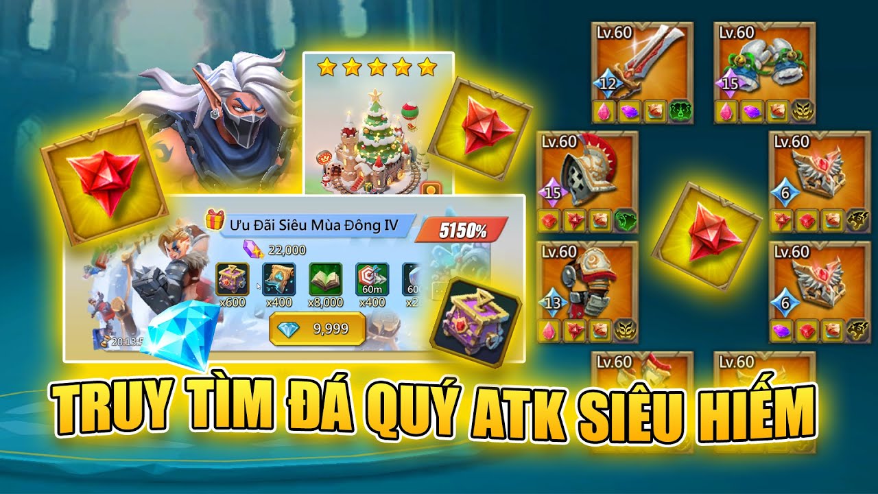🔥 Dùng Kim Cương Mua Full Gói Đá Quý Truy Tìm Viên Đá ATK Quân Đội Siêu Hiếm – Lords Mobile