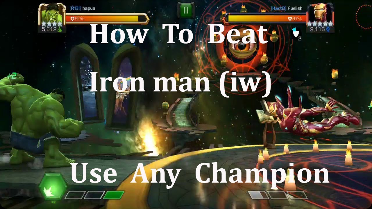 how to beat iron man infinity war (use any champion) marvel contest of champion