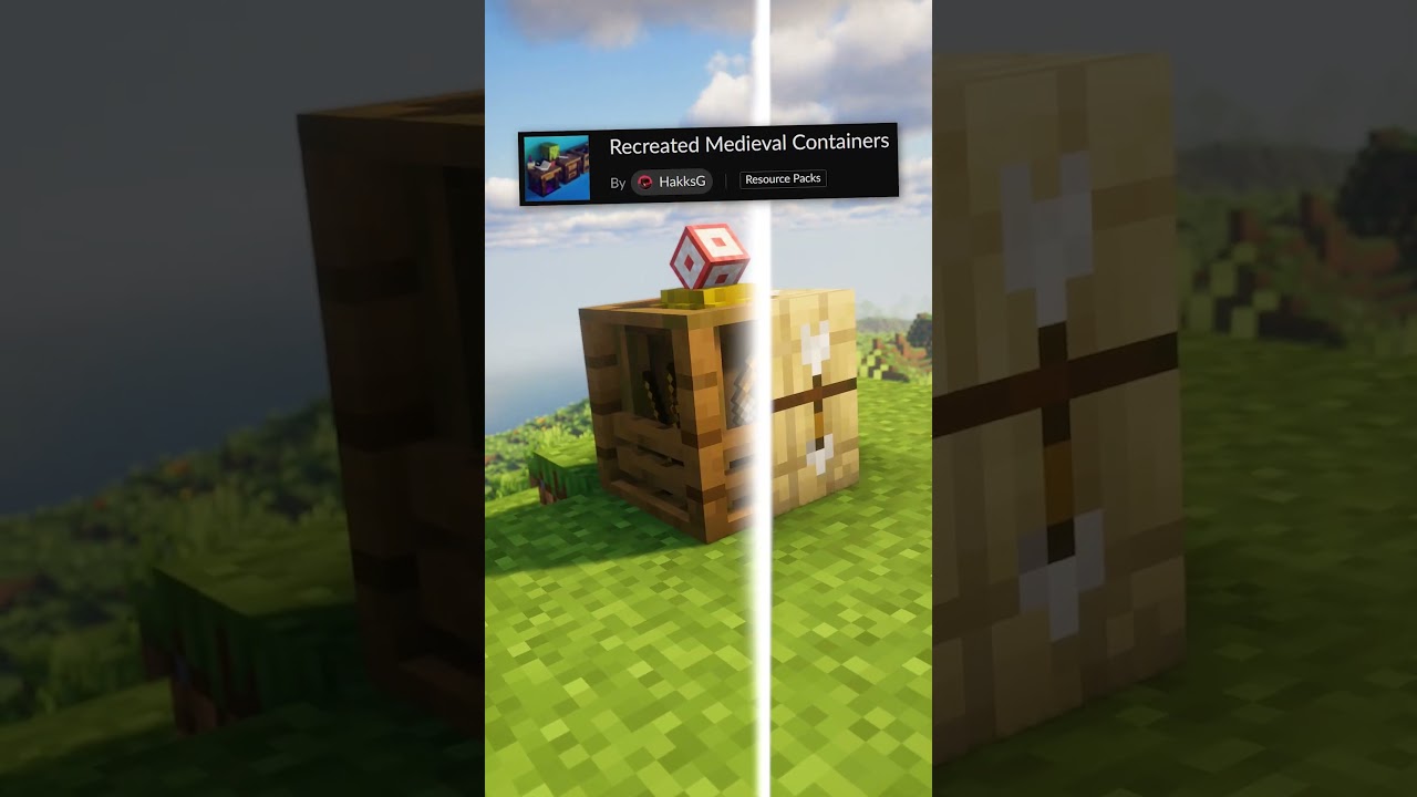 Recreated Medieval Containers Resource Pack Minecraft Java #minecraft #minecraftresourcepack