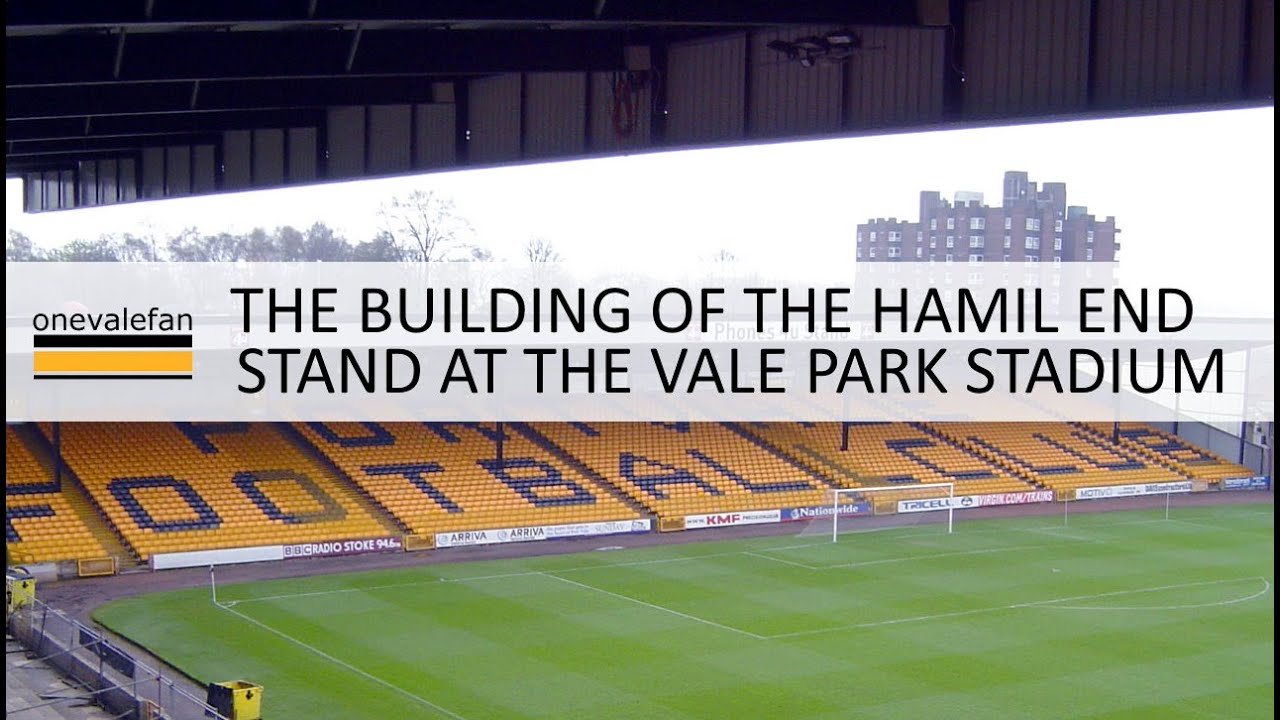The construction of Vale Park's Hamil Road stand