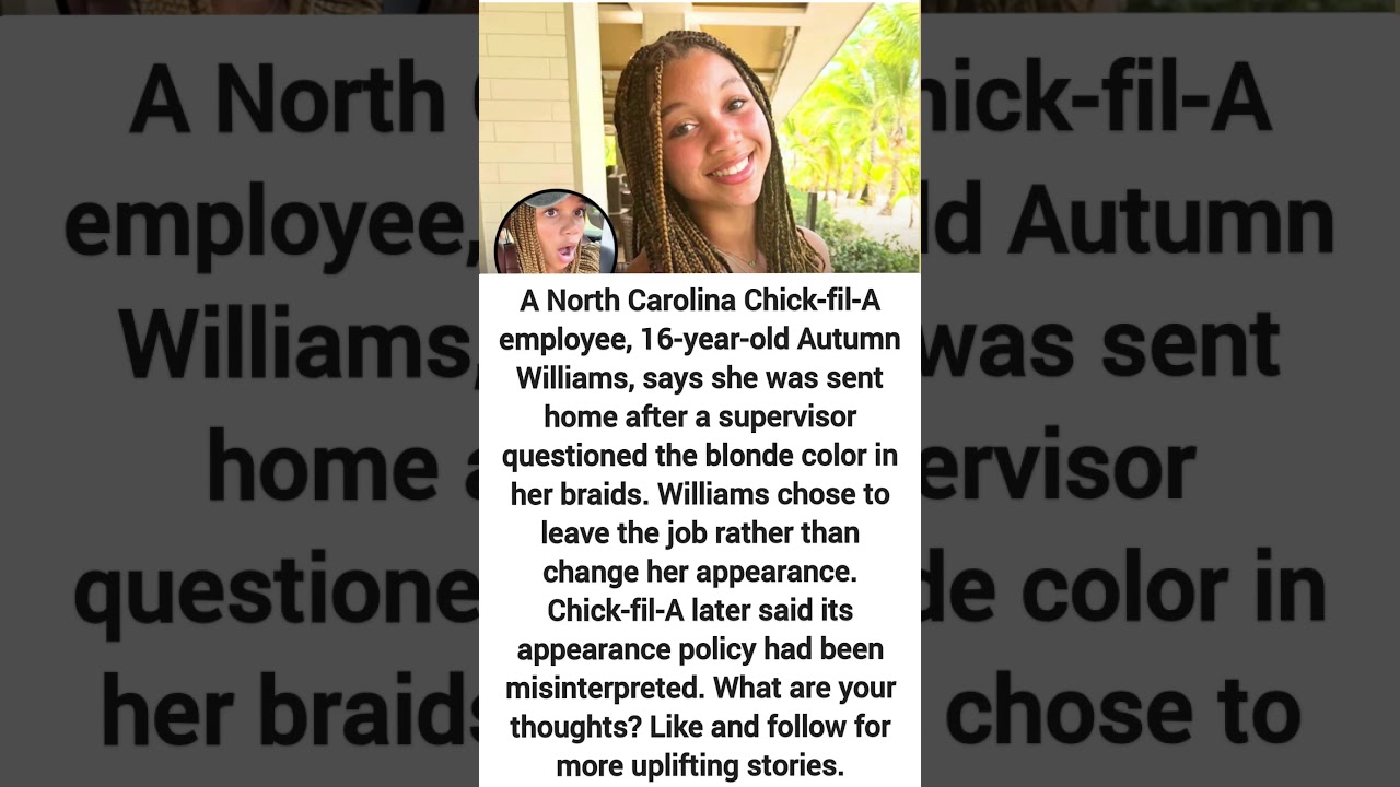 16-Year-Old Leaves Job After Hair Policy Dispute at Chick-fil-A #shorts #shortvideo #shortsfeed