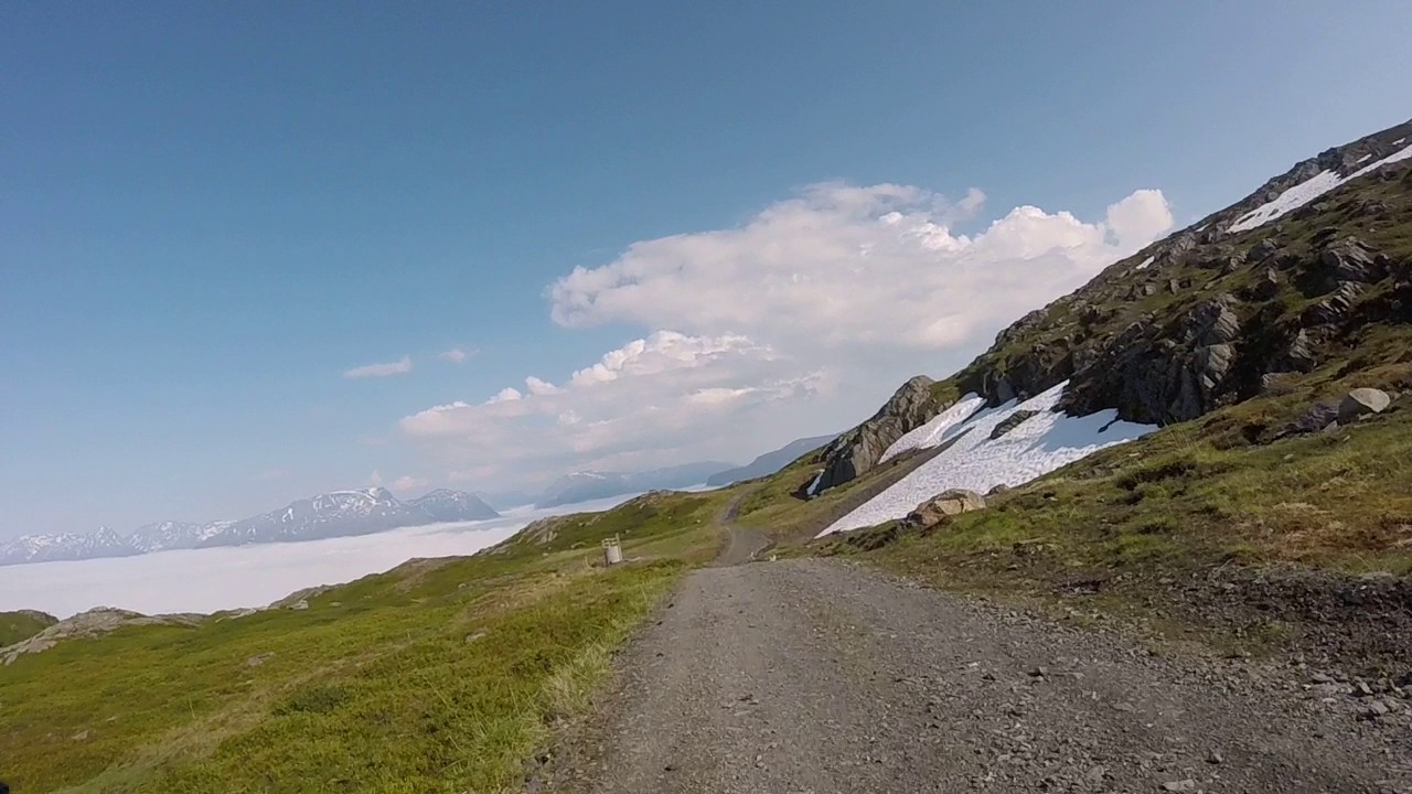 Downhill from Rottenvikvatnet by bike 1/2