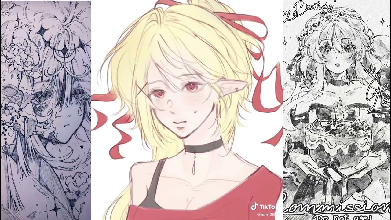 [✩ Tổng hợp ✩] video dân vẽ 🎨|Cre: Tik Tok | #art #xhhh #drawing #sketch