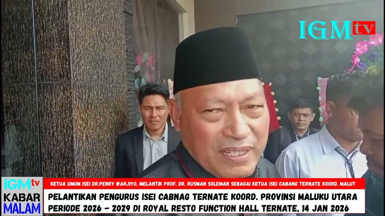 KABAR MALAM   PELANTIKAN PENGURUS ISEI CAB TERNATE KOORD PROV MALUKU UTARA IGM tv