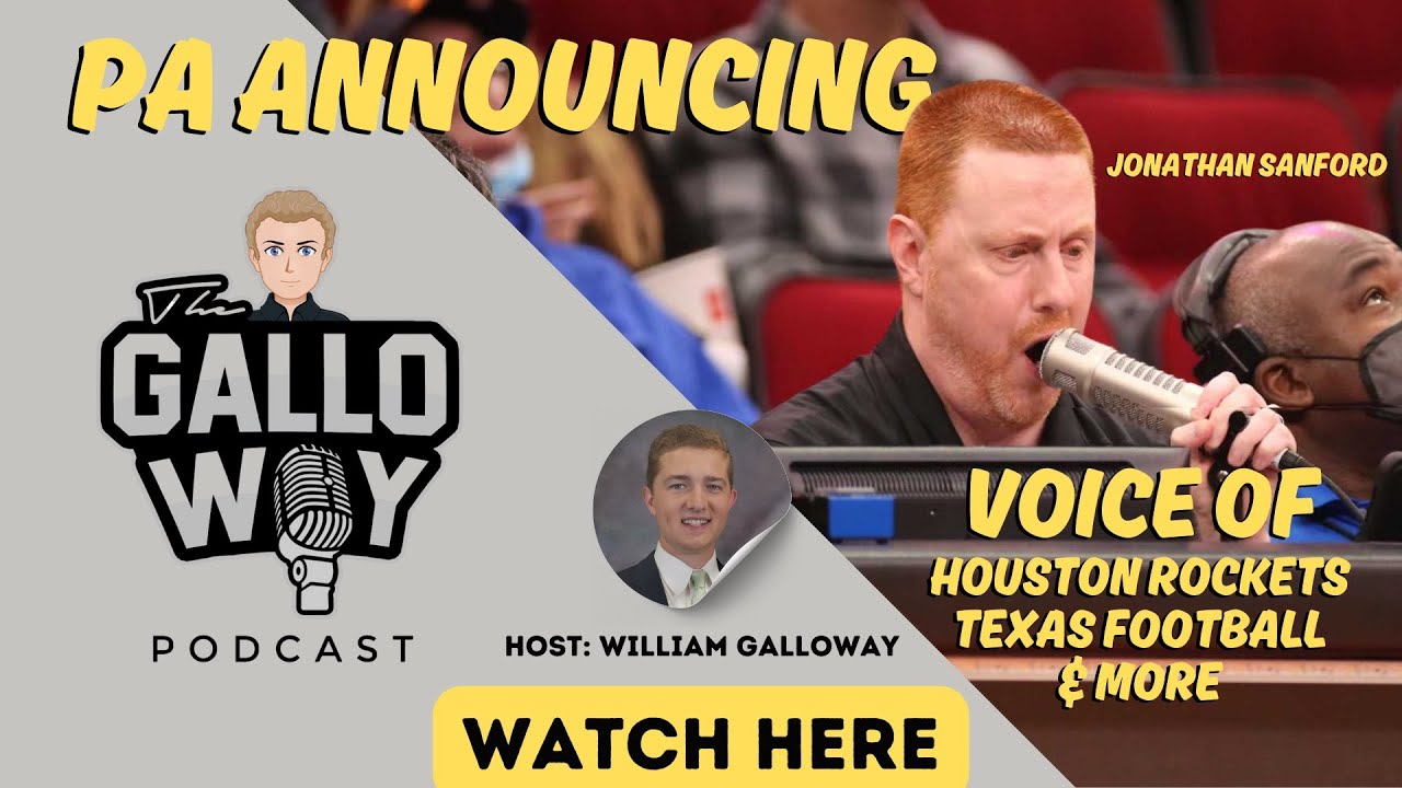 Meet Jonathan Sanford: PA Announcer for the Houston Rockets, Texas Longhorns Football & more!