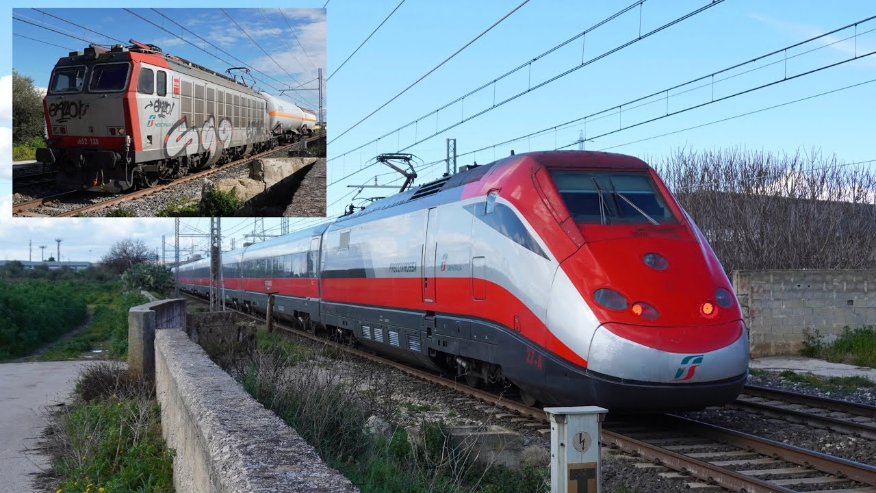 UNA MATTINA DI TRENI MERCI & PASSEGGERI IN TRANSITO SULLA BARI-FOGGIA!
