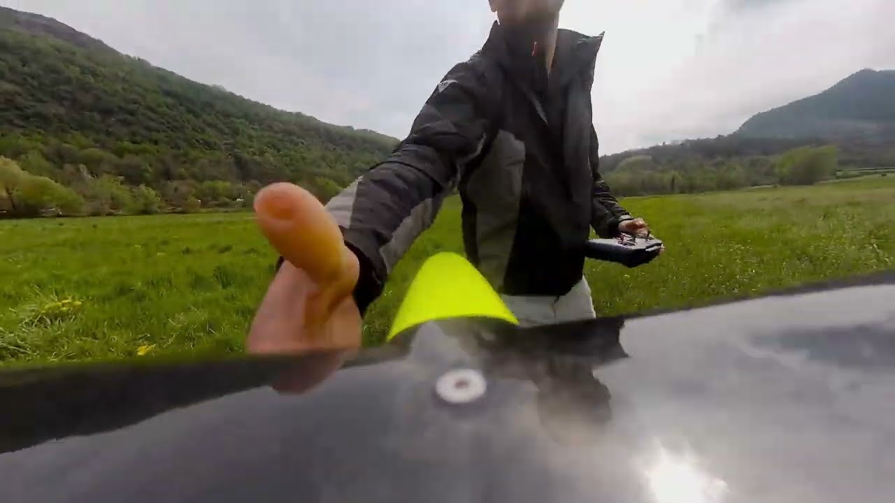 Runcam Thumb PRO W 3d printed mount - Test on Yoda F3K