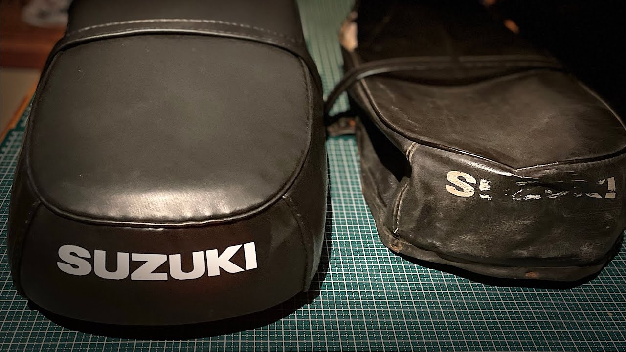 Motorcycle Seat Restoration - Suzuki Leather Seat DIY | Full Step-by-Step