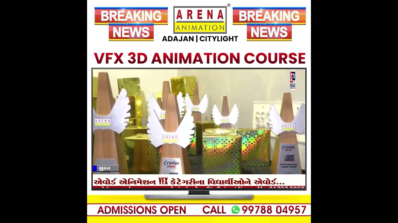 3D ANIMATION VFX GAMING COURSES | ARENA ANIMATION SURAT | ADMISSIONS OPEN 2024 | CALL: 099788 04957
