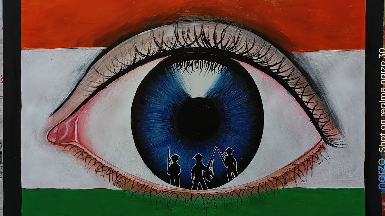 🎨Attractive Acrylic  Art by Akshay mestry 🎨🪖&hearts;️ dedicated to Indian Army 🪖&hearts;️