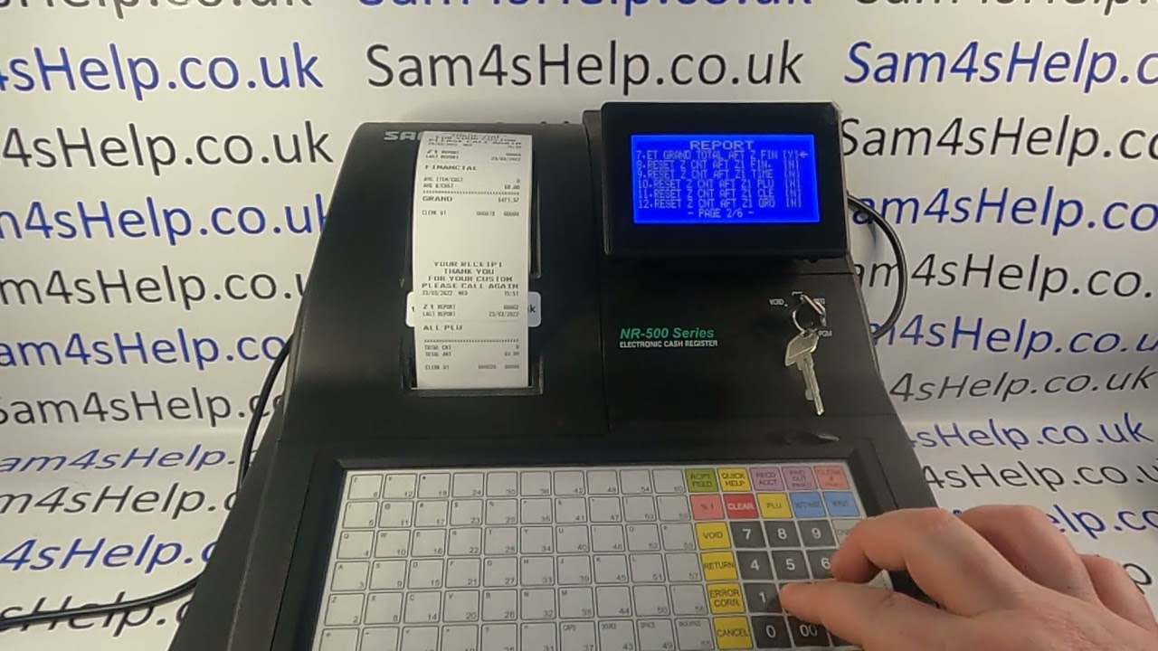 How To Remove Grand Total Or Force GT To Reset WIth Every Z Report Sam4S NR-510B NR-520FB Cash Tills