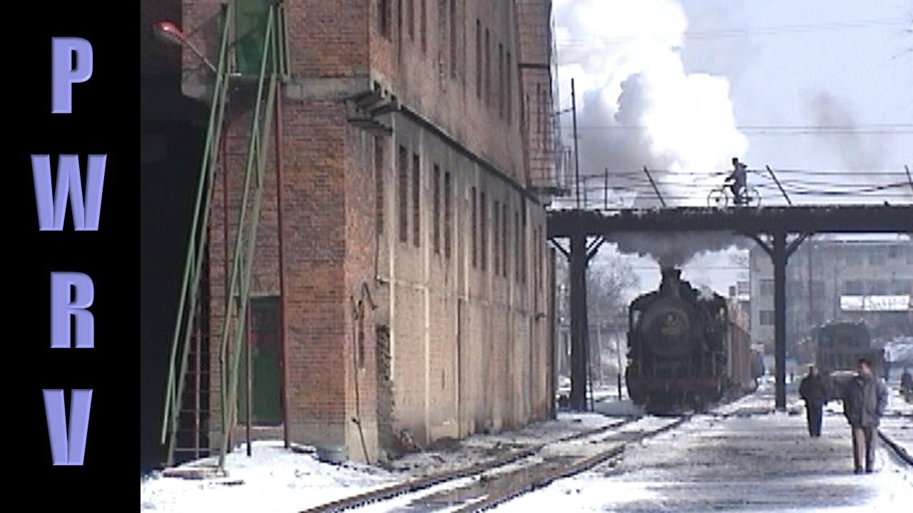 Chinese Steam - Meihekou 2-8-2 SY 0791 with a Rare Non-Coal Freight Departure From Yijing Station