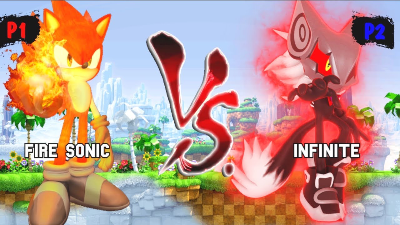 Fire Sonic VS Infinite I Sonic Battle JUS MUGEN v4