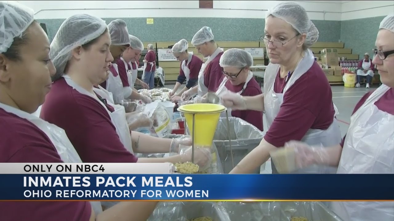 Ohio Reformatory for Women packaging 200,000 meals for hungry families