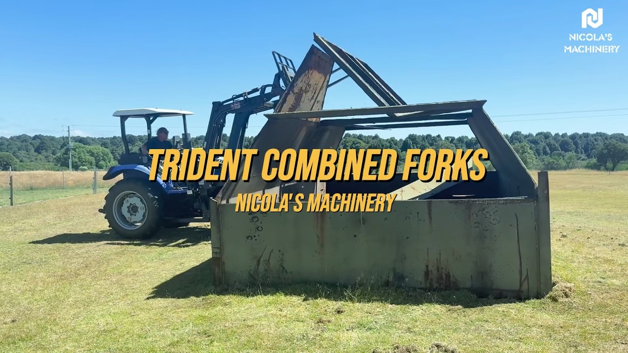 Hobby Farm & Small Acreage Tractors | Trident Combined Forks (Pallet & Hay) in Practical Use