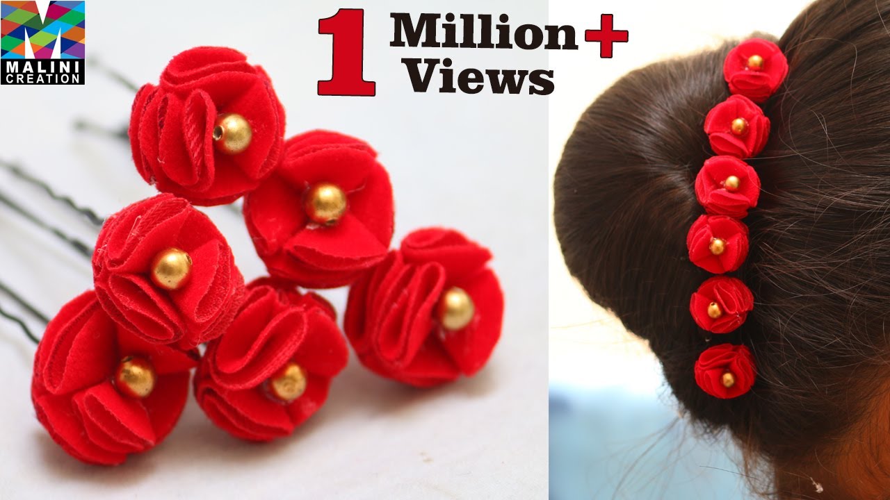 Tutorial for velvet cloth flower U pin