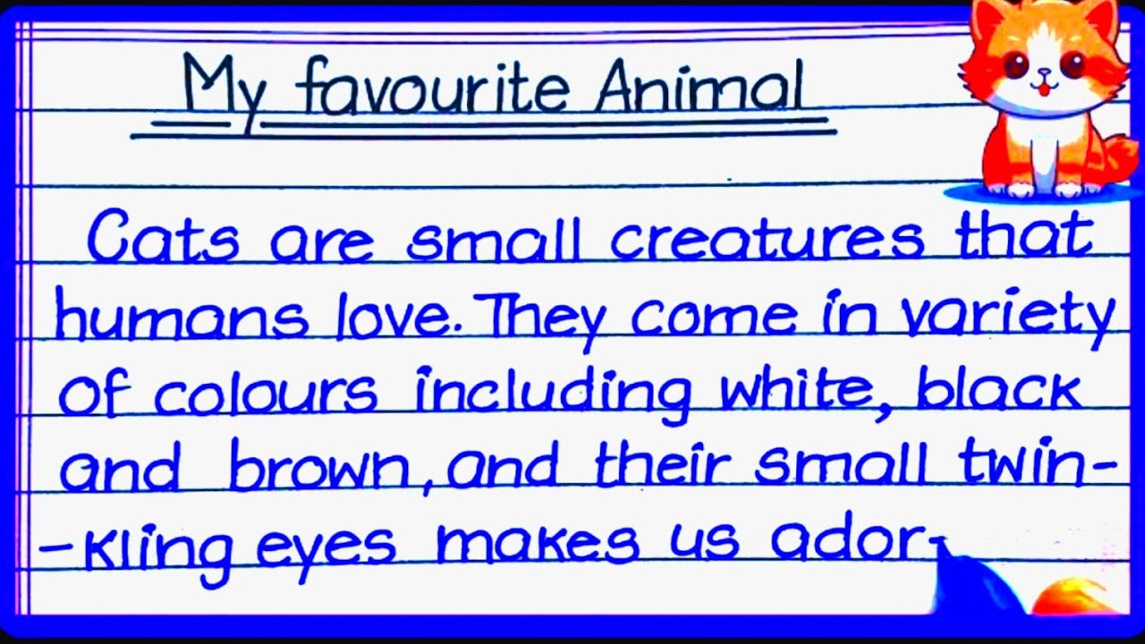 My Favourite Animal essay In English | Cat Essay | My pet Essay | Essay on my Favourite Animal