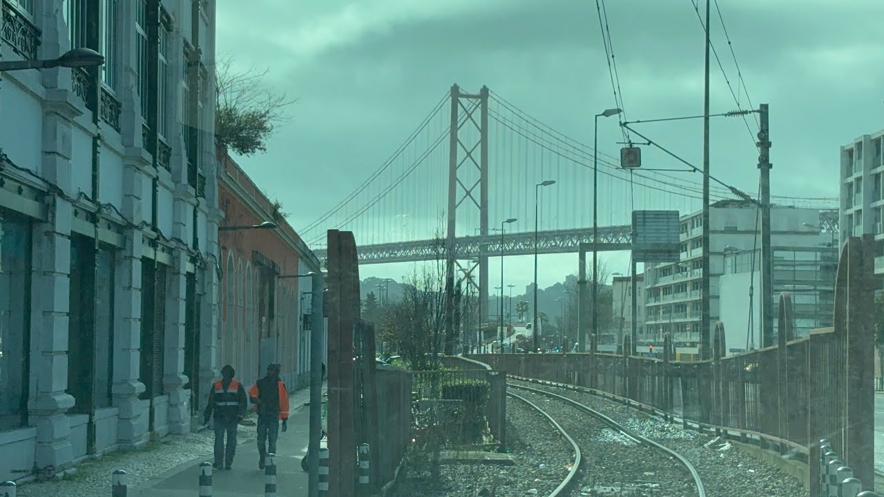 Portugal 184 Lisbon - Bus No.713 riding ｜from Estação Campolide｜to Santos