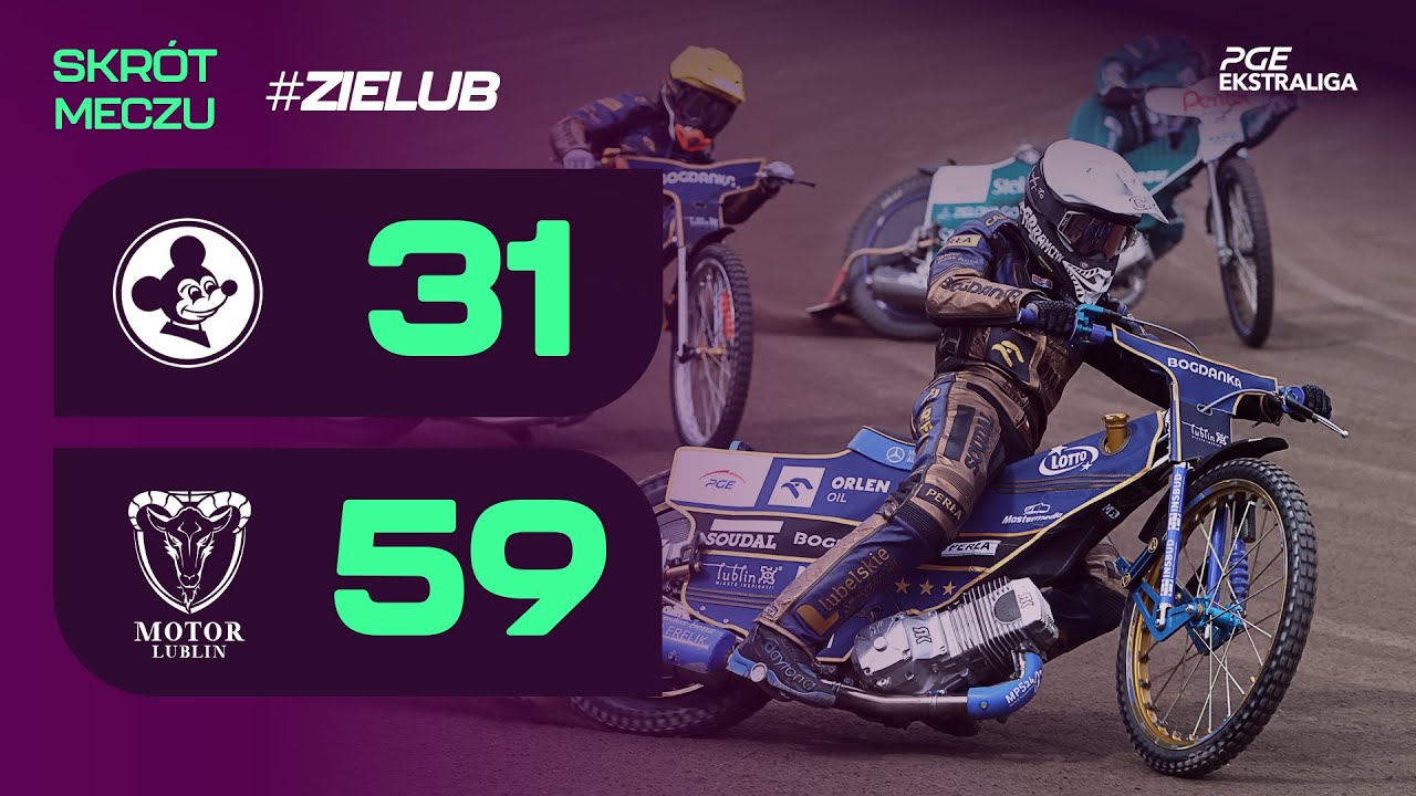 Speedway. Żużel. Mecz: Mistrzowie zdominowali Motomyszy (skr&oacute;t #ZIELUB 31:59, 11.04.2025)