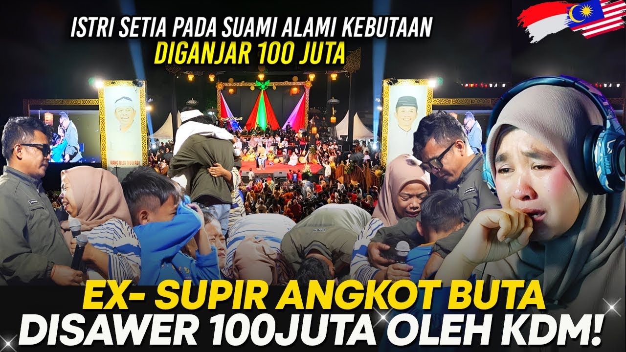 REAKSI 🇲🇾 : Ex Supir Angkot Buta, Disawer 100 JUTA Oleh KANG DEDI MULYADI! MASHAALLAH!