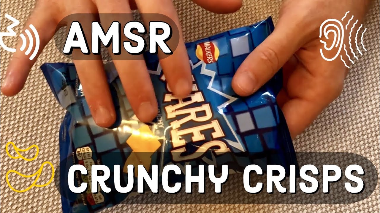 ASMR Crunchy Crisps UK Walkers Squares Salt & Vinegar