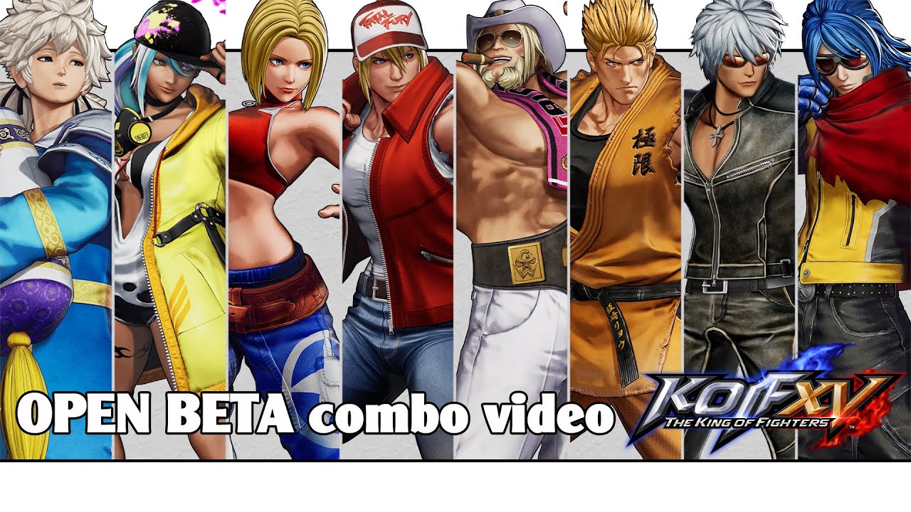 KoF XV: OPEN BETA combo video (Meitenkun, Isla, Blue Mary, Terry, Antonov, Ryo, K', Krohnen)