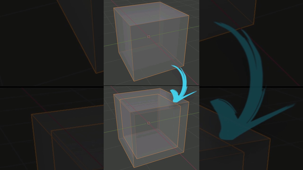How to make object hollow in Blender #blender #3d #cgian #blenderian