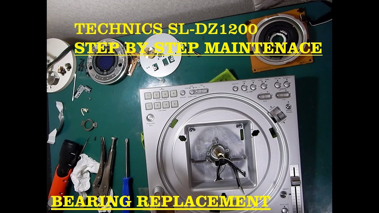 Technics SL-DZ1200 limpeza completa e troca dos rolamentos.