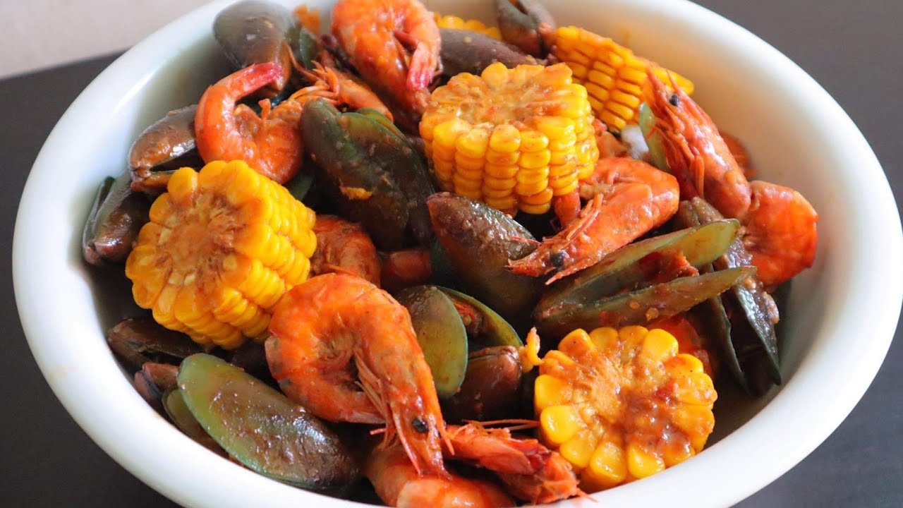 Butter Garlic Shrimp Tahong with Sprite | Seafood Recipe