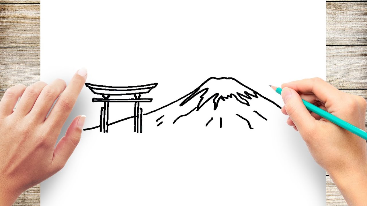 How to Draw Mt Fuji Step by Step