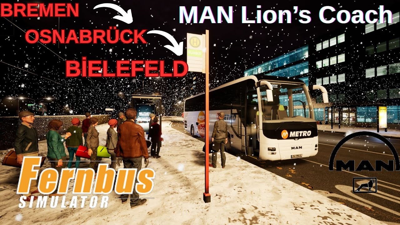 DİKKAT: Buzlanma Var! ⚠️ Fernbus Simulator Karlı Hava Sürüşü #logitechg29 #manlionscoach #fernbus